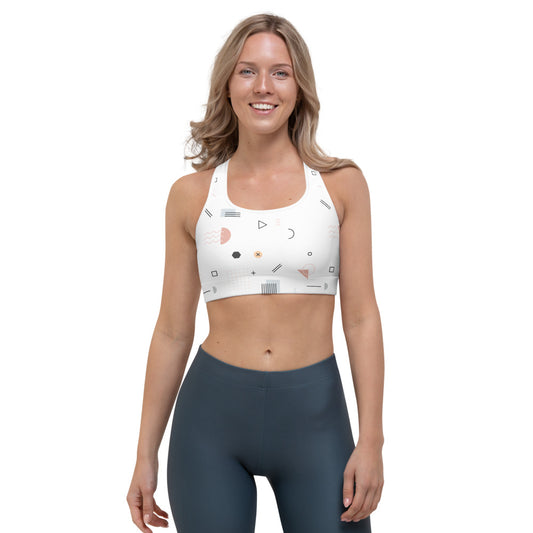 White Women' Sports Bra