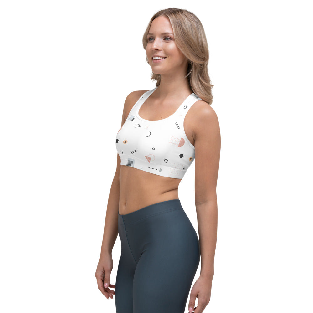 White Women' Sports Bra