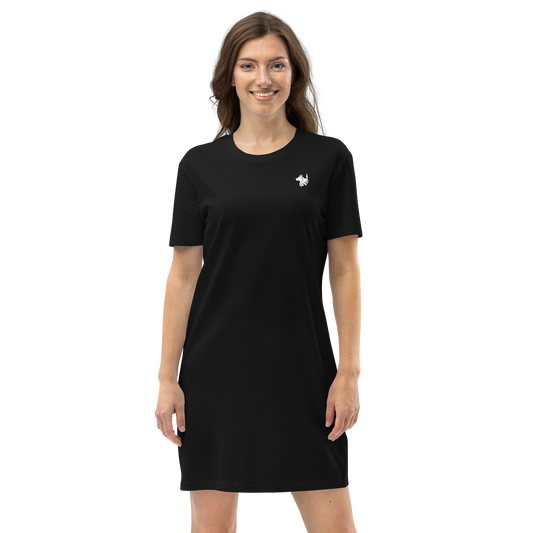 Black Women's Organic Cotton T-shirt Dress