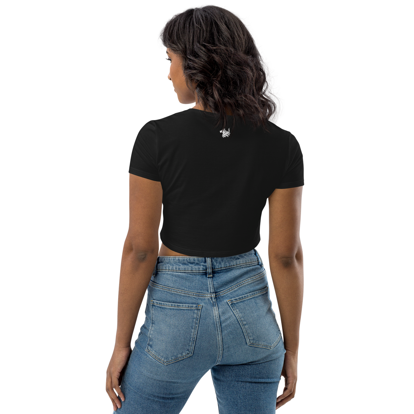Black Women's Organic Crop Top