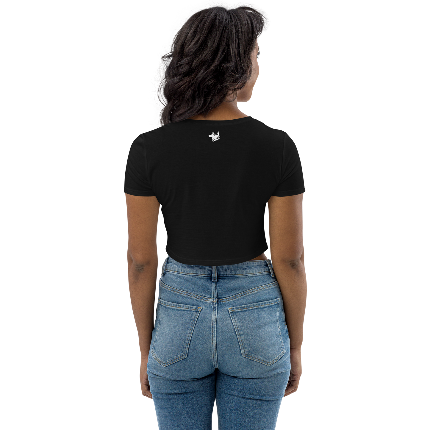 Black Women's Organic Crop Top