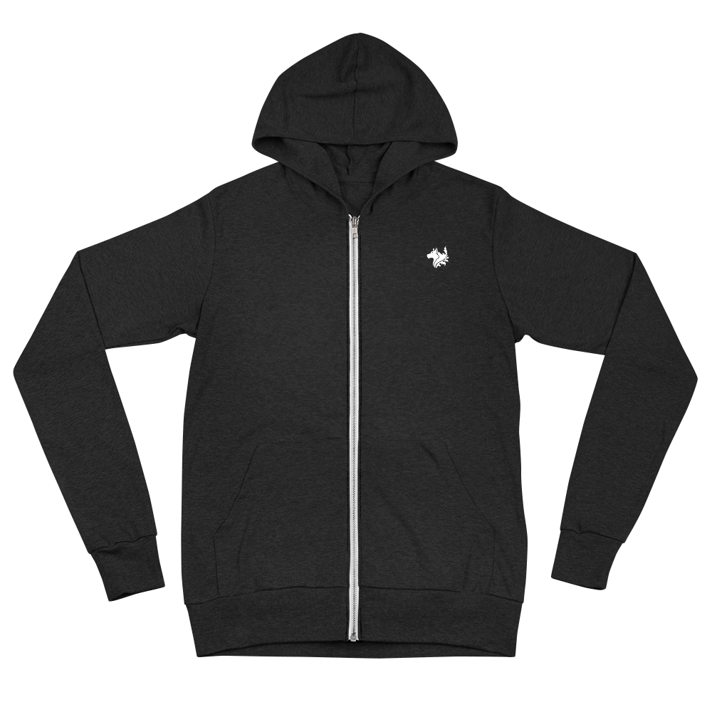 Charcoal Black Men's Zip Hoodie