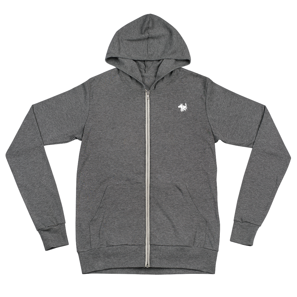 Grey Men's Zip Hoodie
