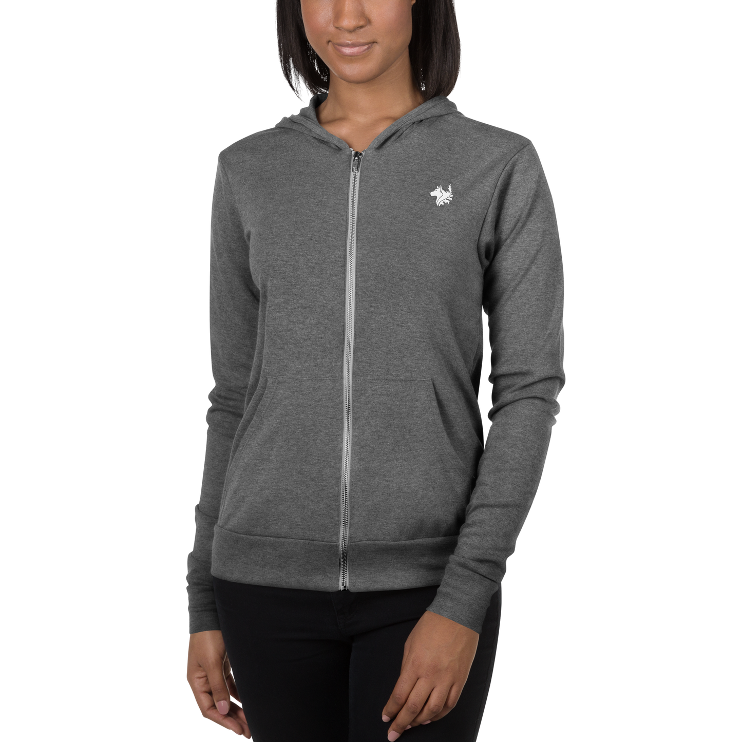 Grey Women's Zip Hoodie