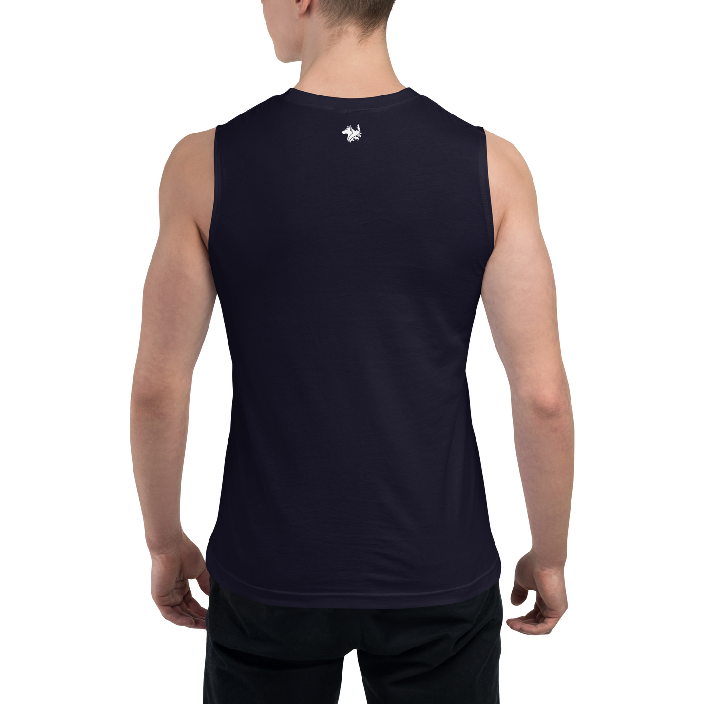 Navy Blue Men's Muscle Shirt