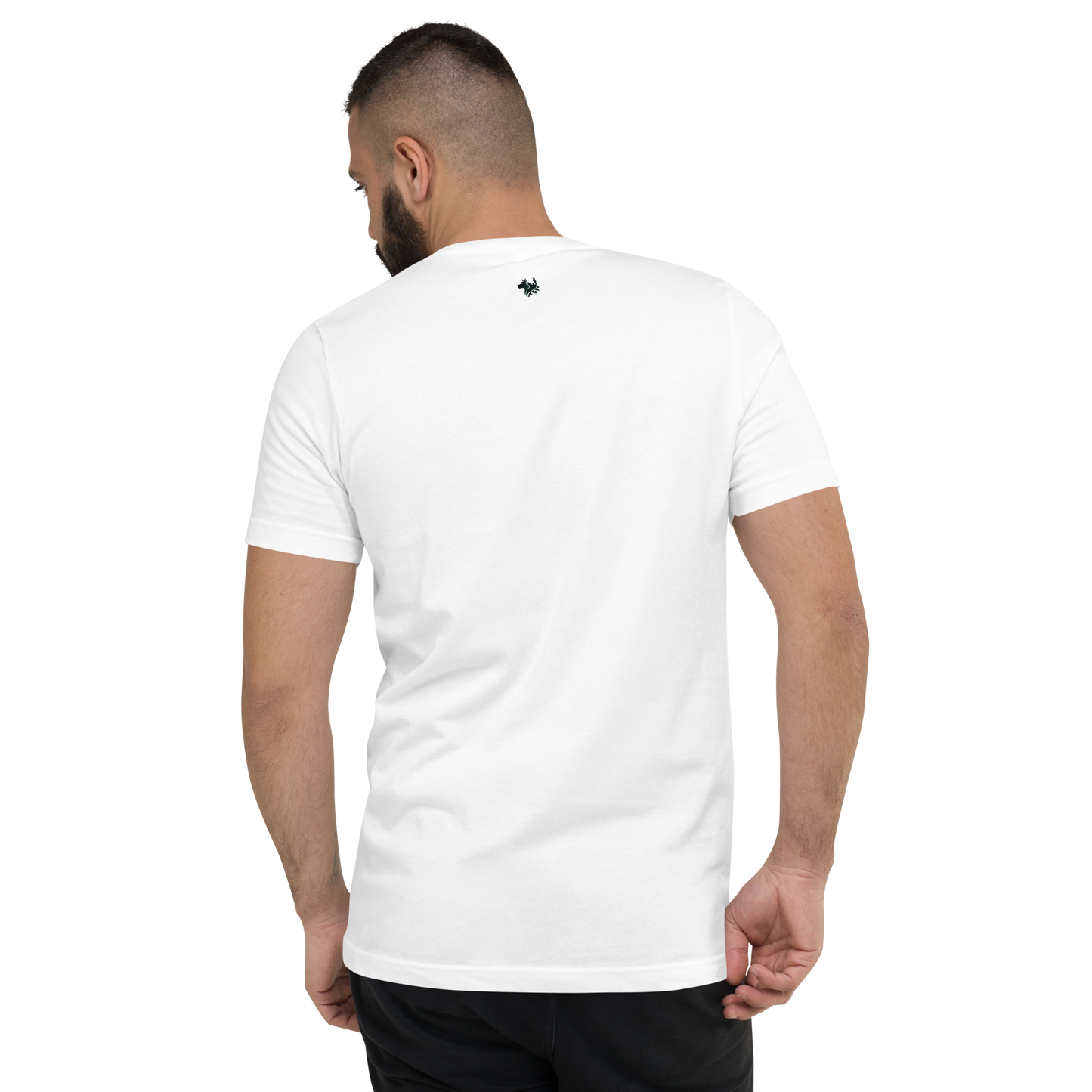 White Men's Short Sleeve V-Neck T-Shirt