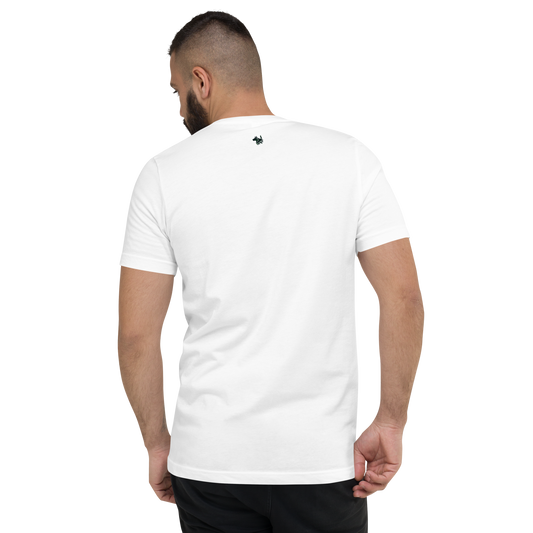 White Men's Short Sleeve V-Neck T-Shirt