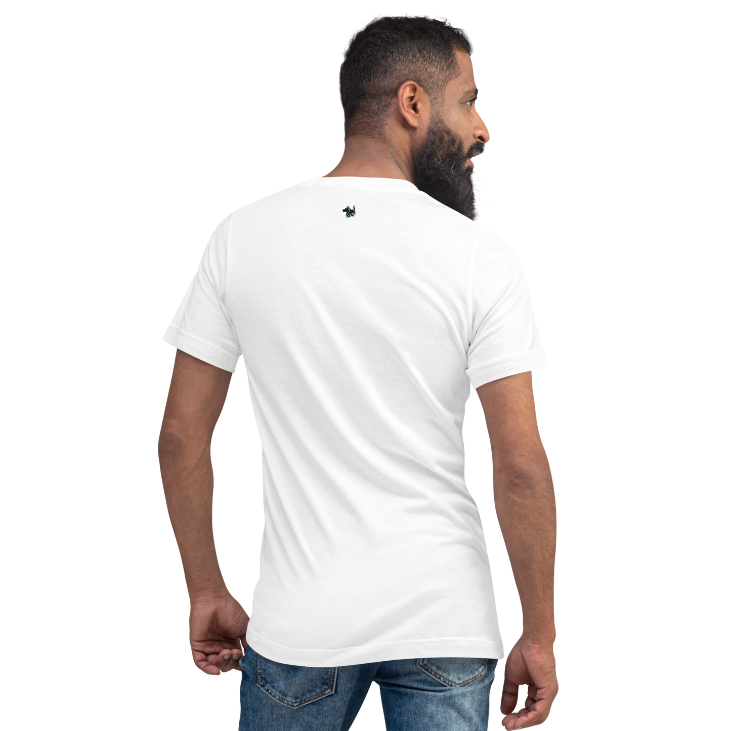 White Men's Short Sleeve V-Neck T-Shirt