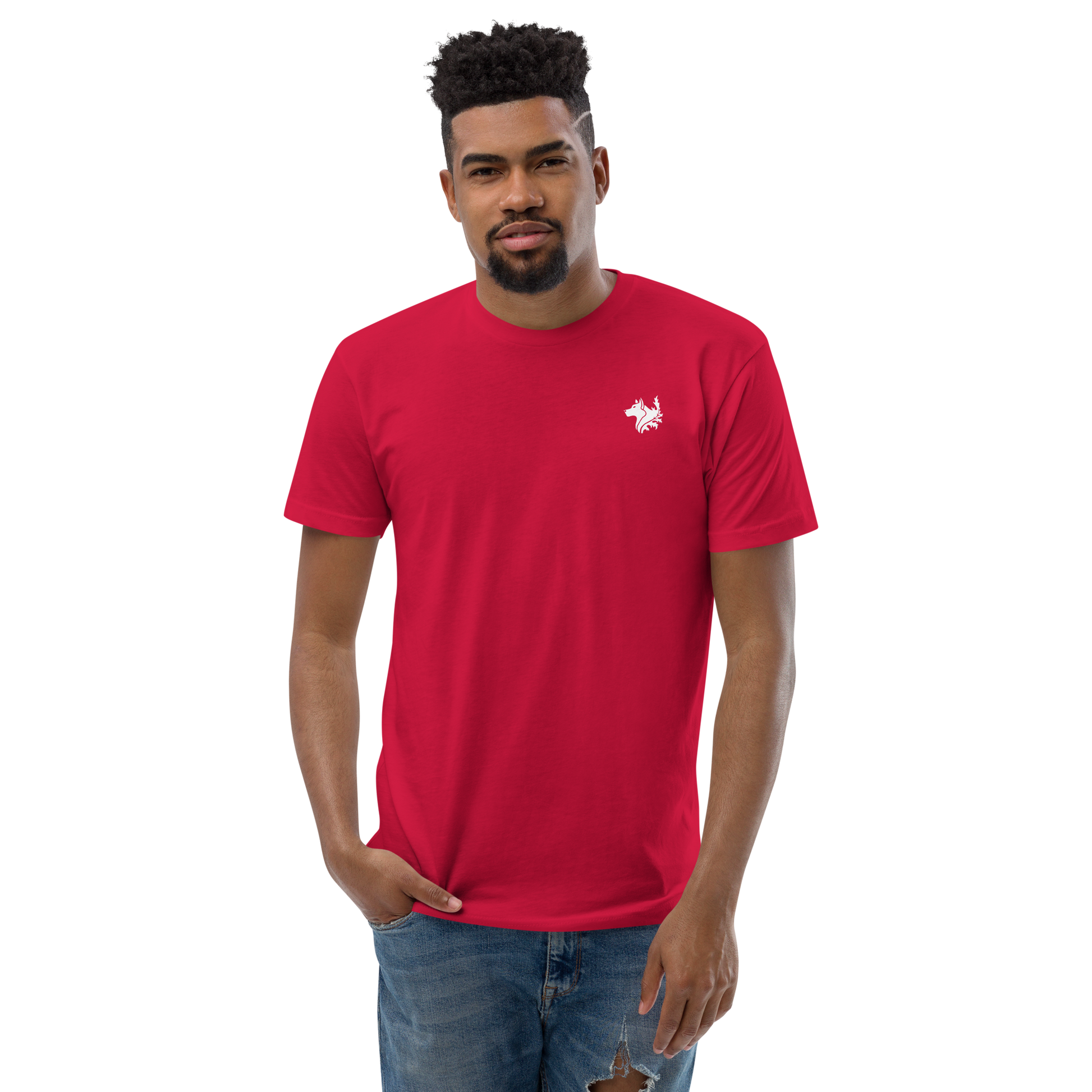 Men's Patch Marl T-shirt - Red Marl (D52)