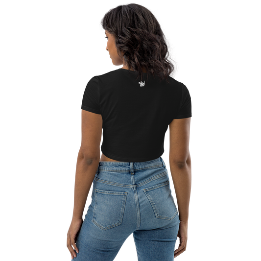 Black Women's Organic Crop Top