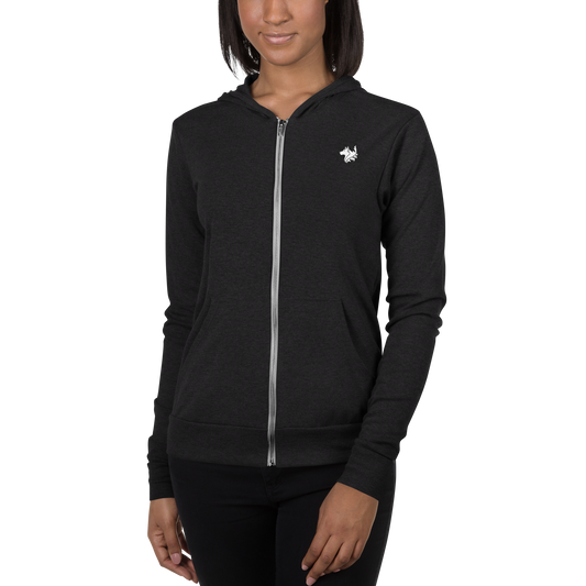 Charcoal Black Women's Zip Hoodie