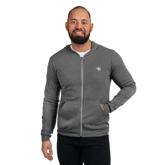 Grey Men's Zip Hoodie