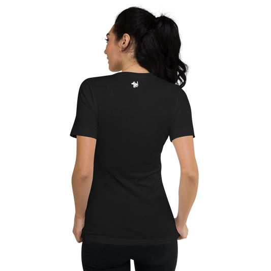 Black Women's Short Sleeve V-Neck T-Shirt